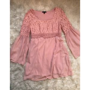 Pink Long Sleeve Dress